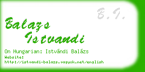 balazs istvandi business card